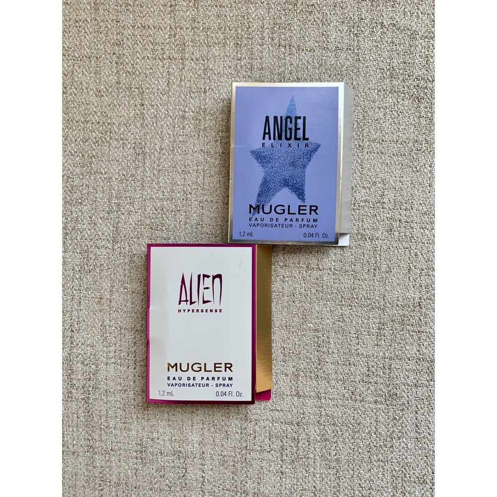 (2) Mugler Angel Elixir ALIEN Eau de Parfum Spray Sample 1.2 mL / 0.04 fl oz SET